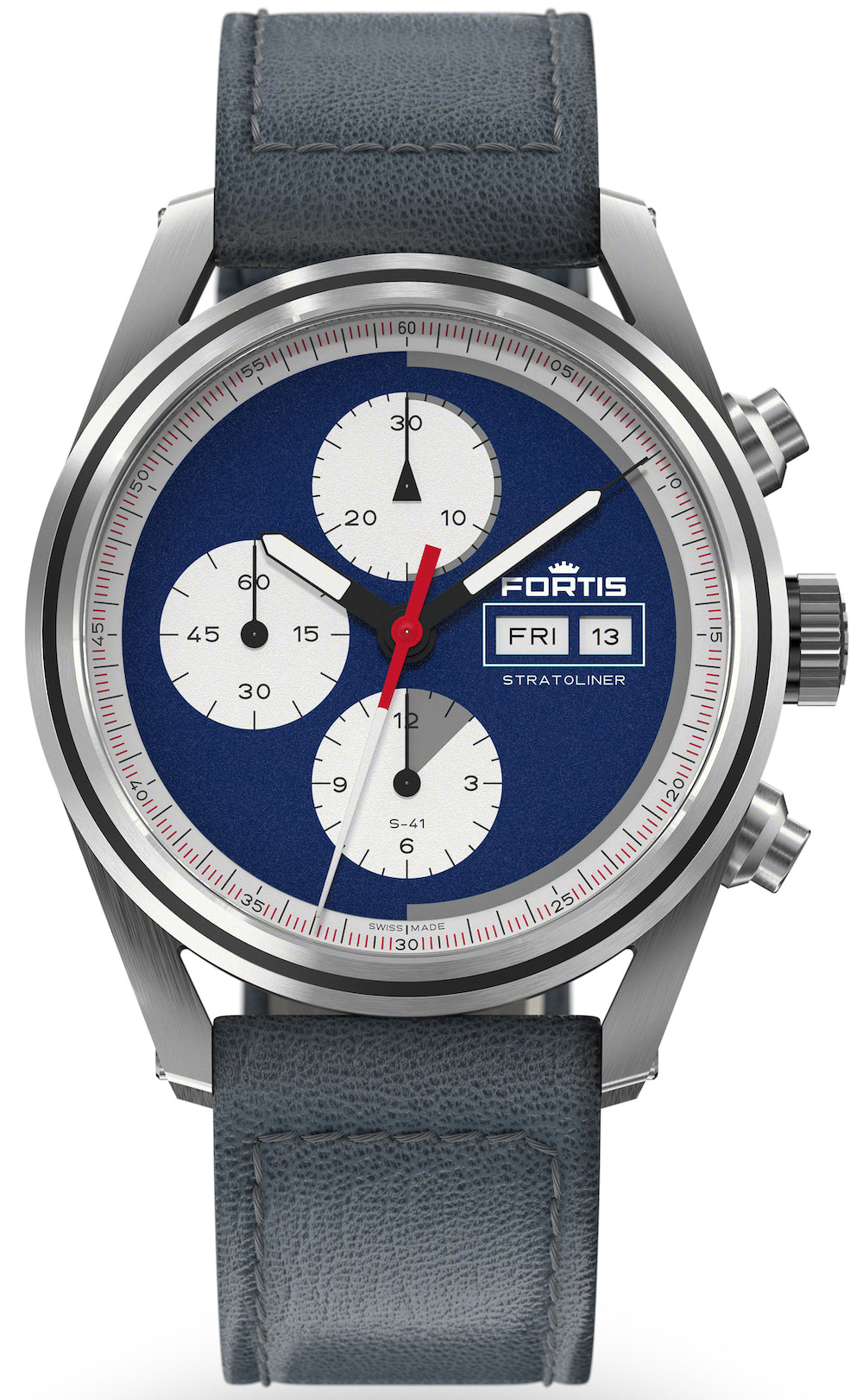 Fortis Stratoliner Blue Japan Aviator Strap