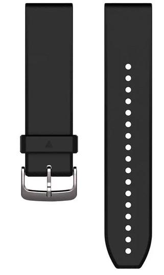 Garmin Strap Quickfit 22 Black Silver Silicone