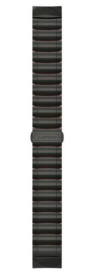 Garmin Strap Quickfit 22 Hybrid Titanium Silicone Bracelet Carbon Grey Dlc