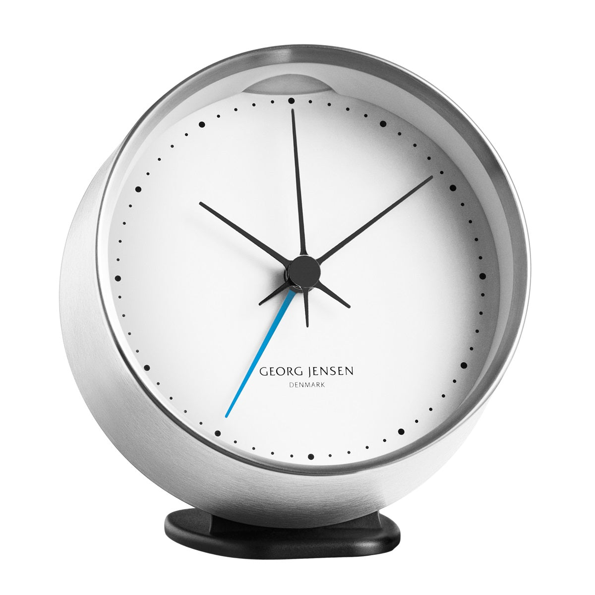 Georg Jensen Clock Hk Stainless Steel 10cm Alarm