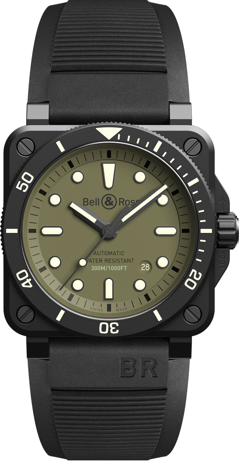 BellandRoss Watch Br 03 92 Diver Military Ceramic Limited Edition