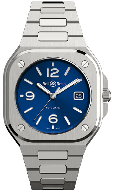 BellandRoss Watch Br 05 Auto Blue Steel Bracelet