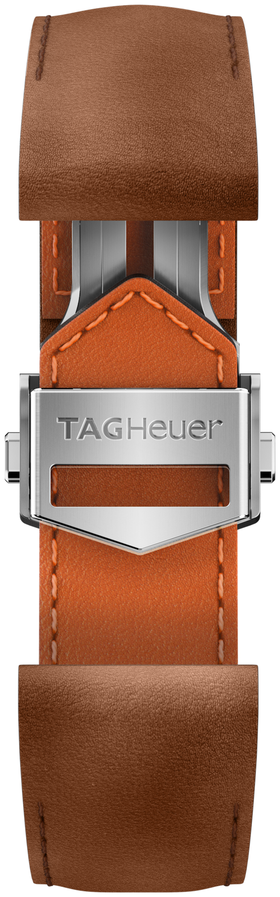 Tag Heuer Strap Connected 42mm Leather Brown Folding Buckle Bc6618