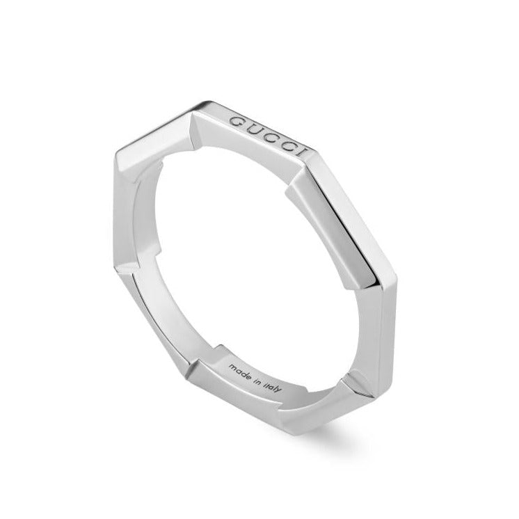 Gucci Link To Love 18ct White Gold 3mm Ring - K.5