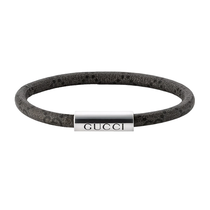 Gucci Trademark Gg Supreme Black Bracelet - 17cm