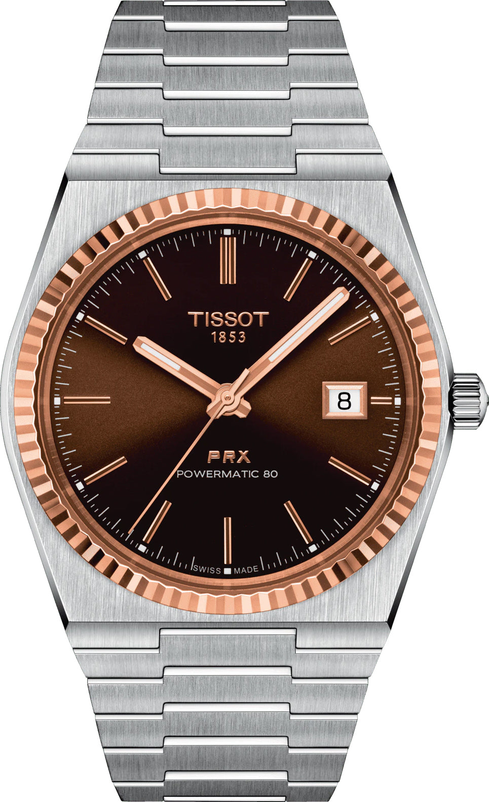 Tissot Watch Prx Powermatic 80 Steeland18k Gold