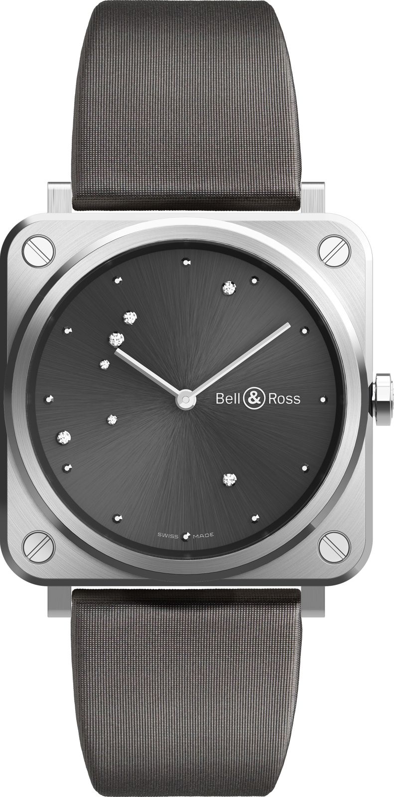BellandRoss Watch Brs Grey Diamond Eagle