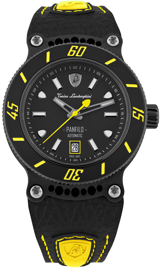 Tonino Lamborghini Watch Panfilo Black Yellow