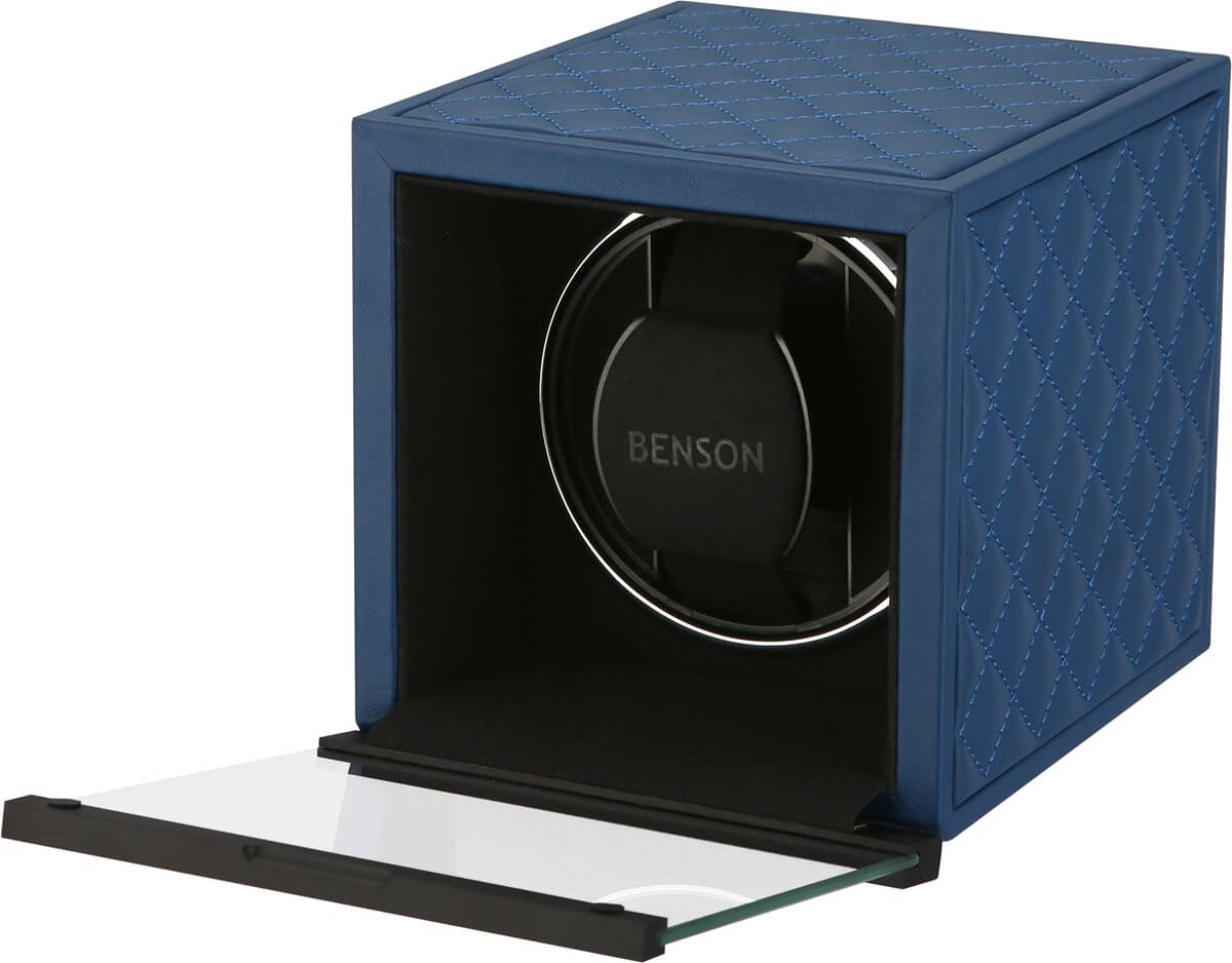 Benson Watch Winder Single Swiss Series 1.20 Blue Leather Limited Edition