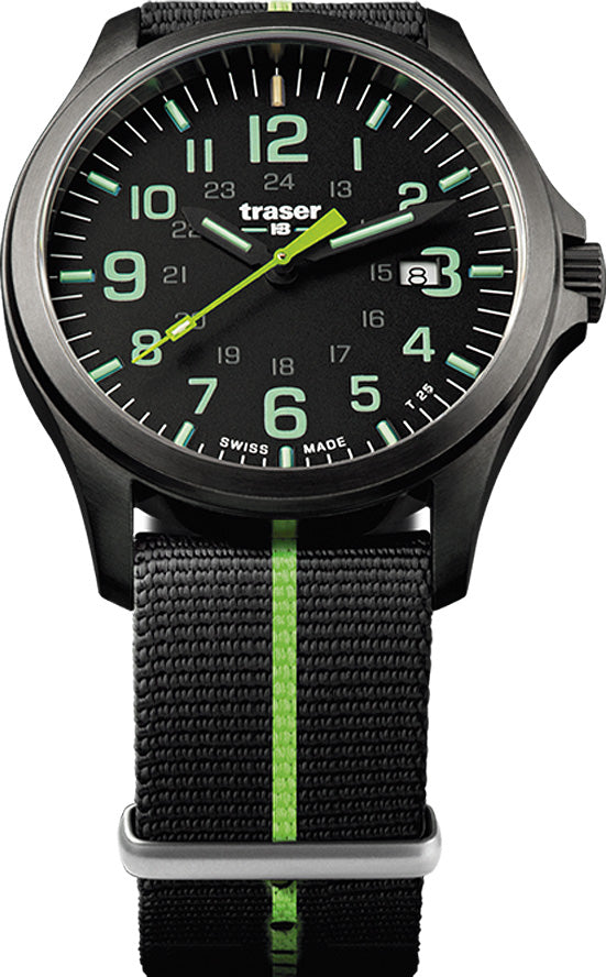 Traser H3 Watch Active Lifestyle P67 Officer Pro Gunmetal Black/lime