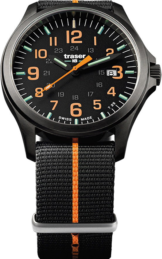 Traser H3 Watch Active Lifestyle P67 Officer Pro Gunmetal Black/orange