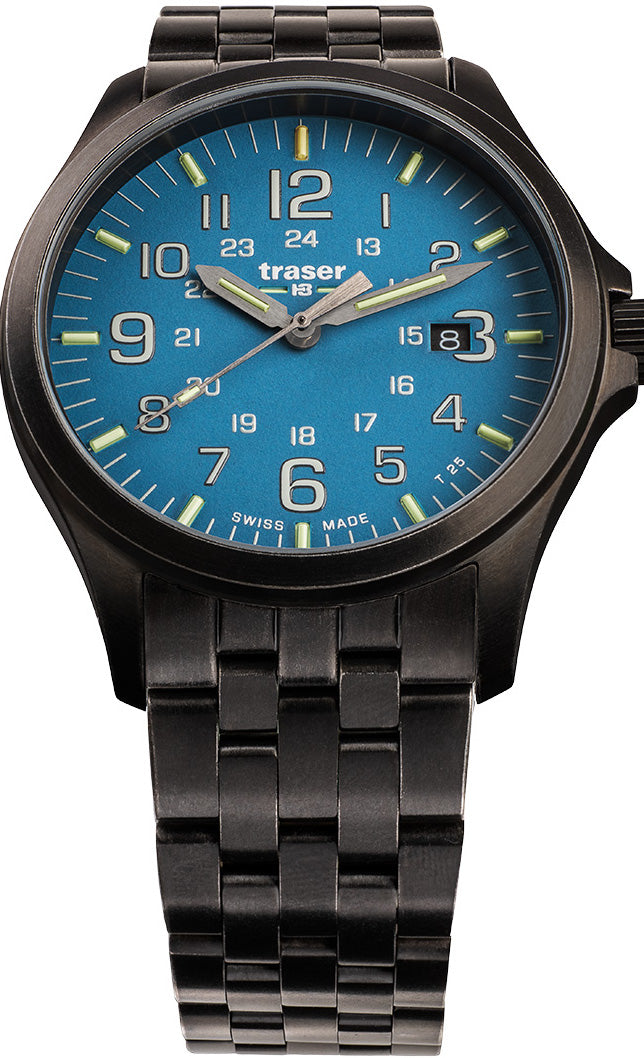 Traser H3 Watch Active Lifestyle P67 Officer Pro Gunmetal Sky Blue