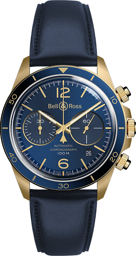 BellandRoss Watch Vintage Br V2-94 Aeronavale Bronze Limited Edition