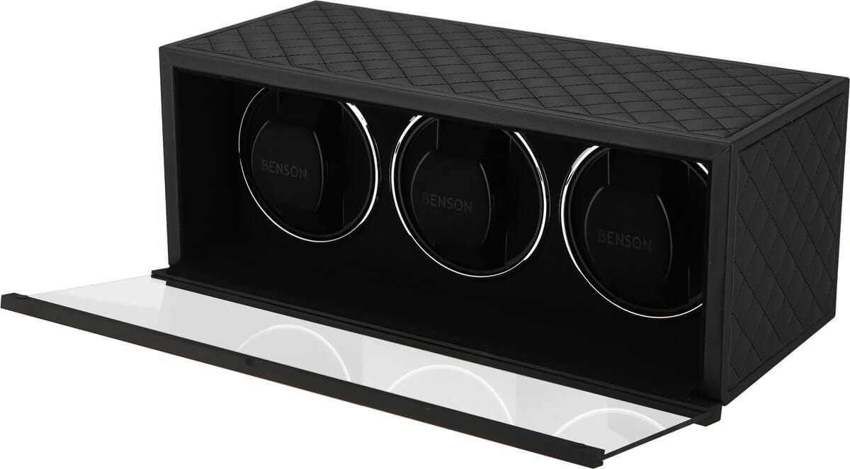 Benson Watch Winder Triple Swiss Series 3.20 Black Leather