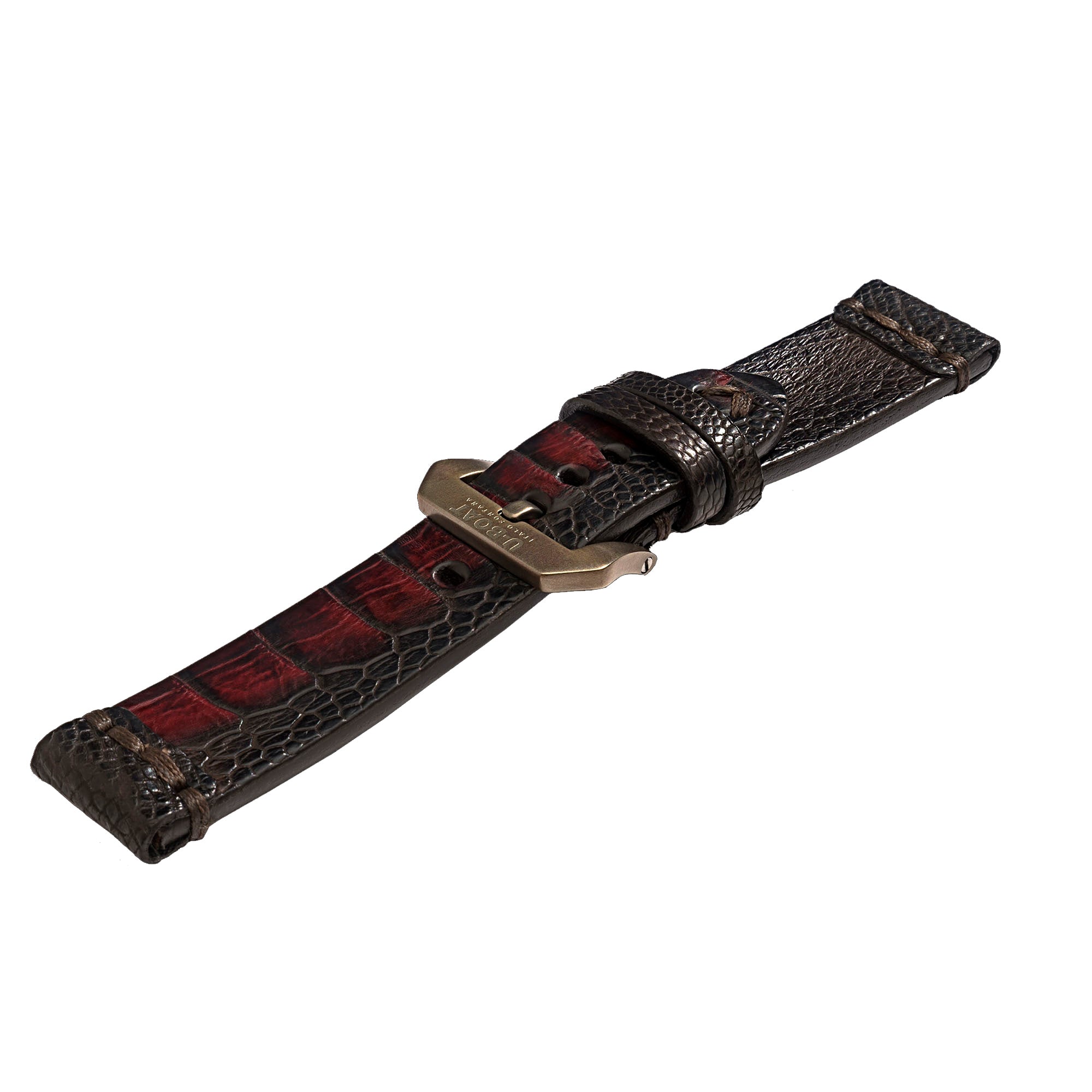 Hirsch Strap Lizard Lbrown 18mm D