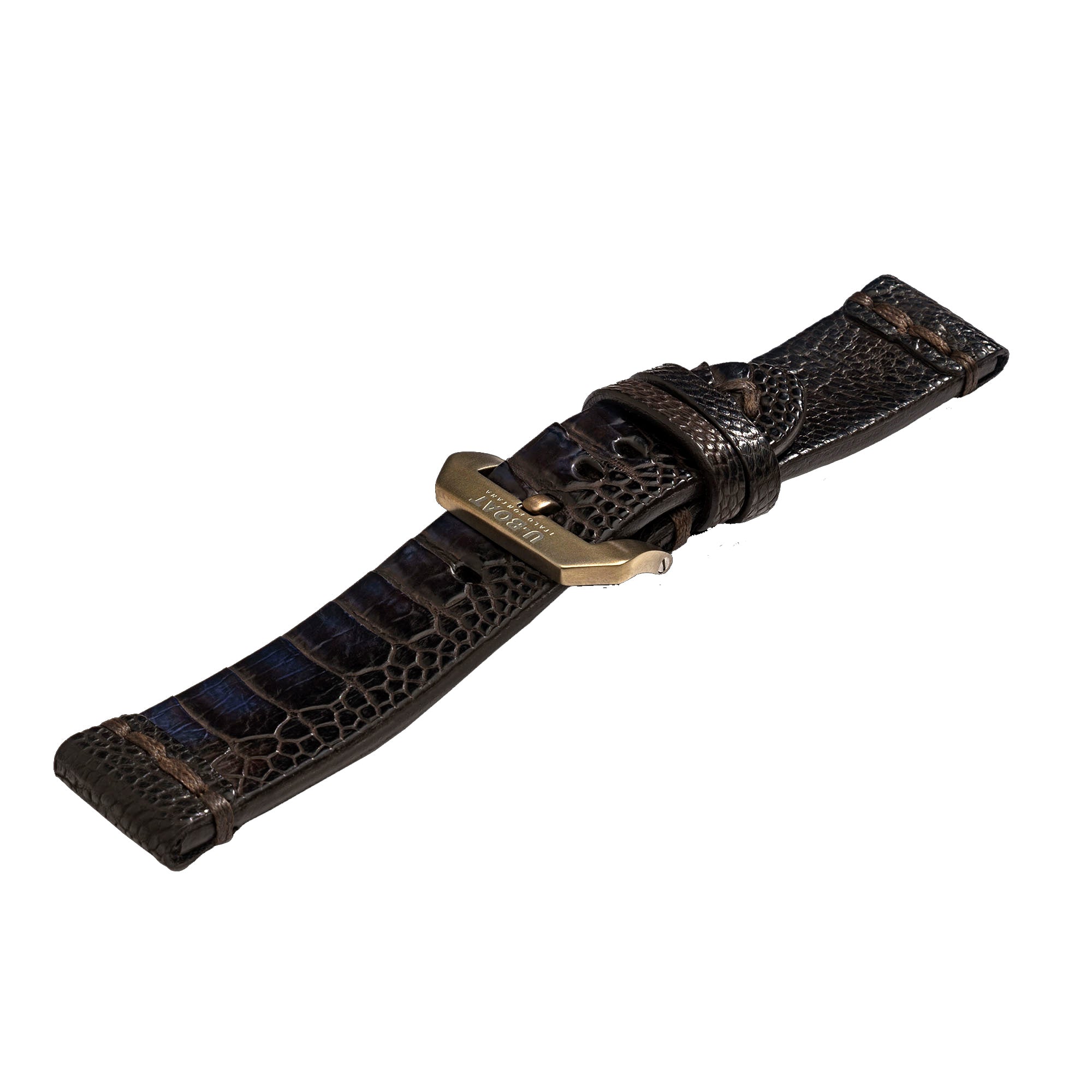 U-boat Strap 3020 23/22 Ostrich Leather Blue Buckle