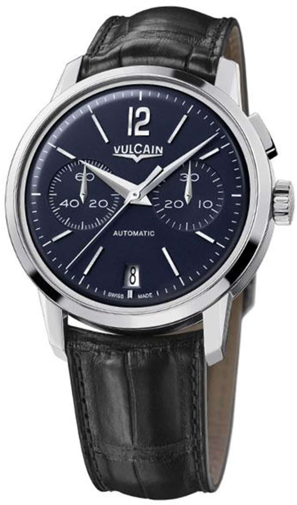 Vulcain Watch 50s Presidents Chronograph Steel Blue