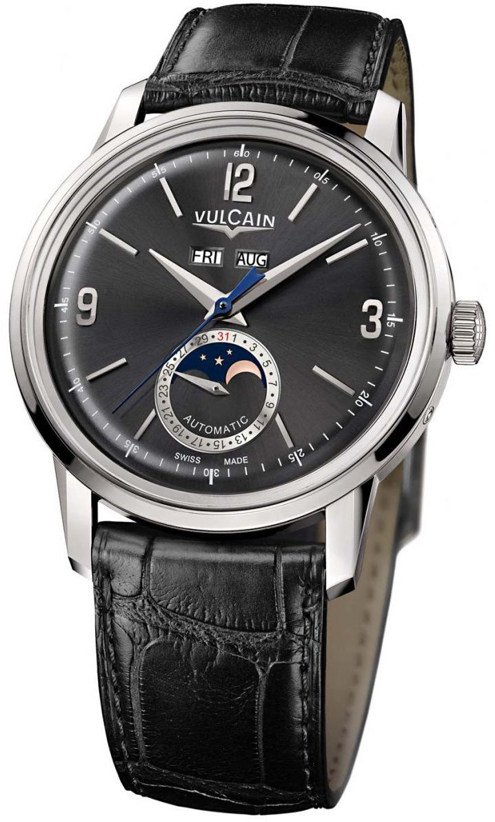 Vulcain Watch 50s Presidents Moonphase Steel Charcoal