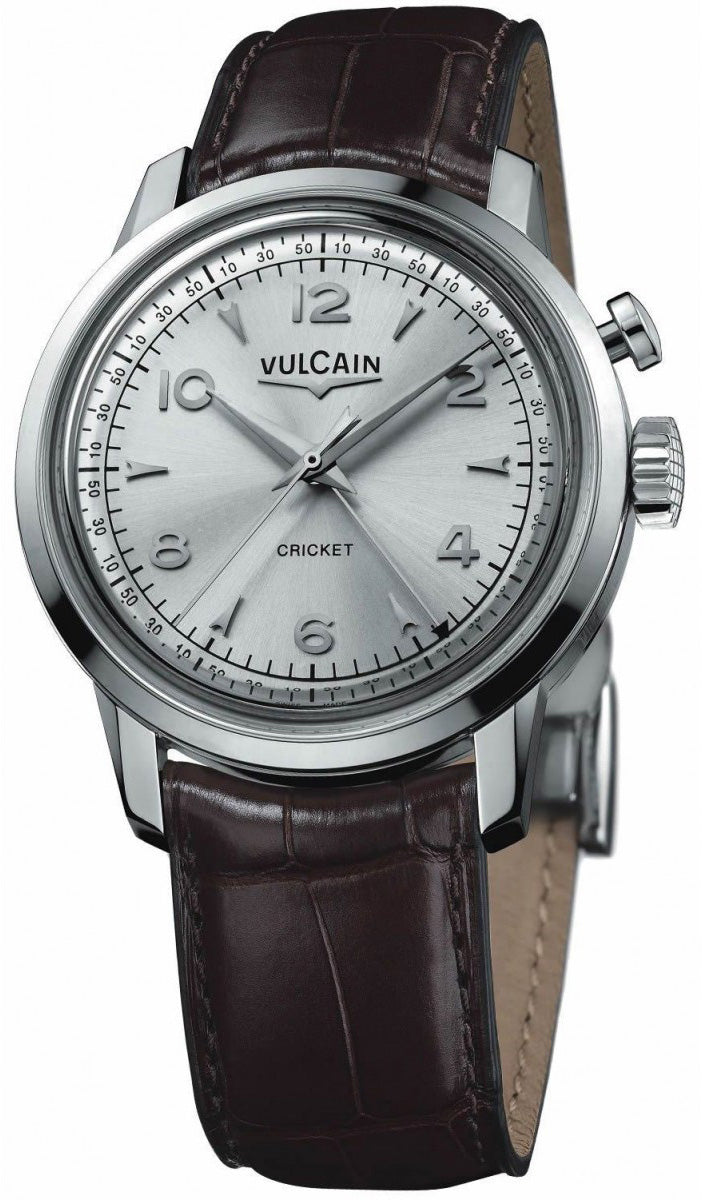 Vulcain Watch 50s Presidents Special Cricket Heritage Steel Silver