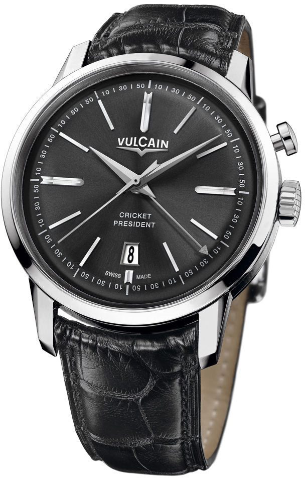 Vulcain Watch 50s Presidents Special Cricket Steel Black