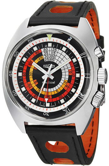 Vulcain Watch Cricket 70s Nautical Black Orange