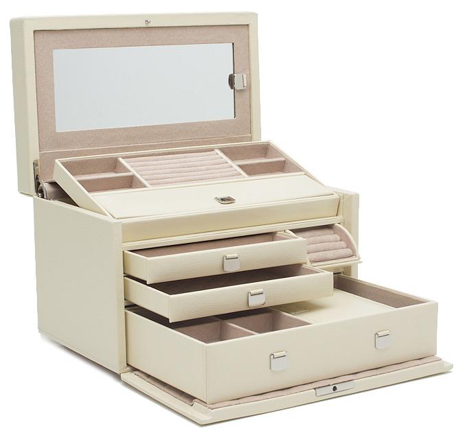 Wolf Jewellery Box London Medium Cream