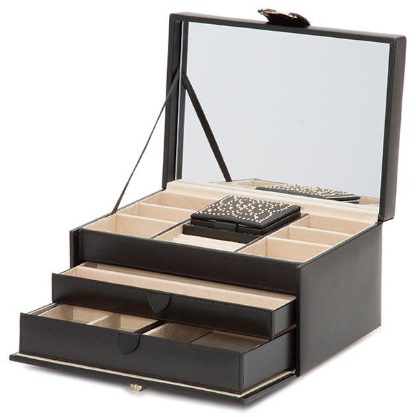 Wolf Jewellery Box Marrakesh Medium Black