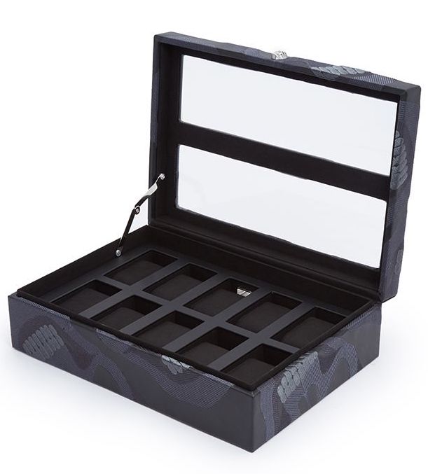 Wolf Watch Box Memento Mori 10 Piece Black