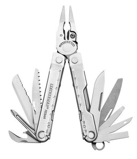 Leatherman Pocket Knife Rebar Leather Sheath Box - Silver