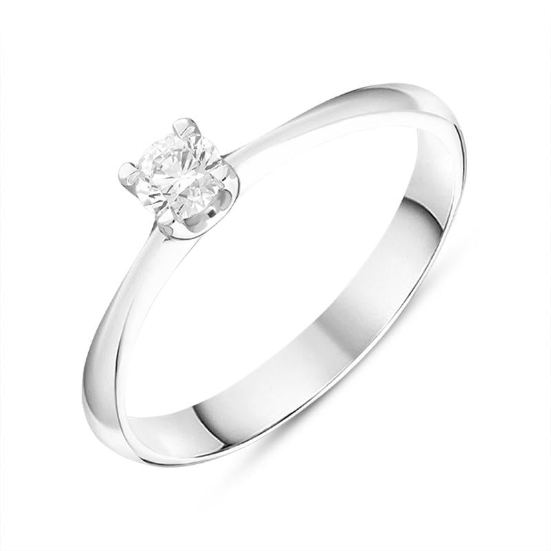 Platinum Brilliant Cut 0.18ct Diamond Solitaire Ring