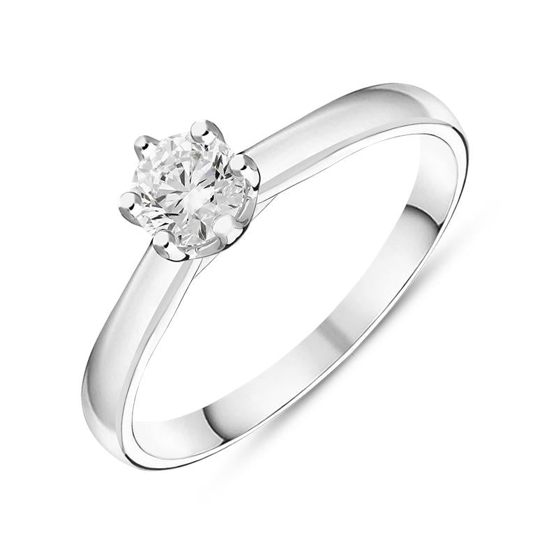 Platinum Brilliant Cut 0.42ct Diamond Trellis Set Solitaire Ring