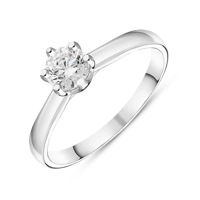 Platinum Brilliant Cut 0.55ct Diamond Trellis Set Solitaire Ring