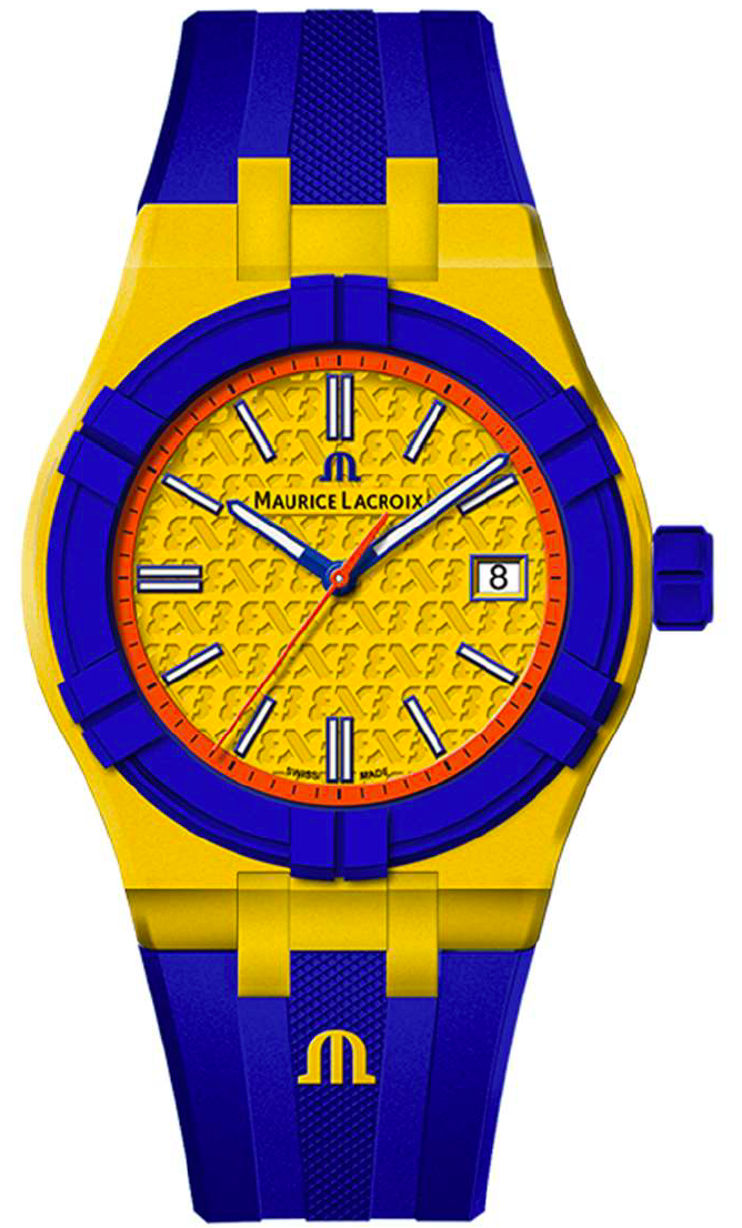 Maurice Lacroix Aikon Quartz Tide Fiba Yellow Blue Special Edition