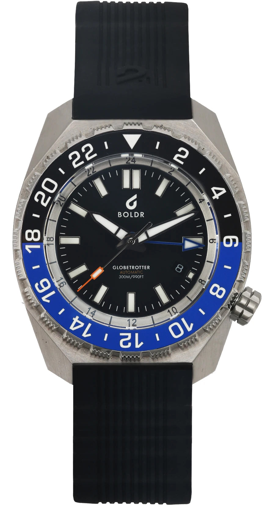 Boldr Watch Globetrotter Gmt Blue Black