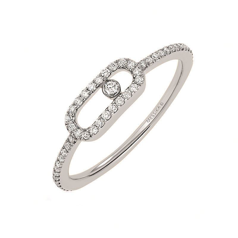 Messika Move Uno Pave 18ct White Gold 0.15ct Diamond Ring - I