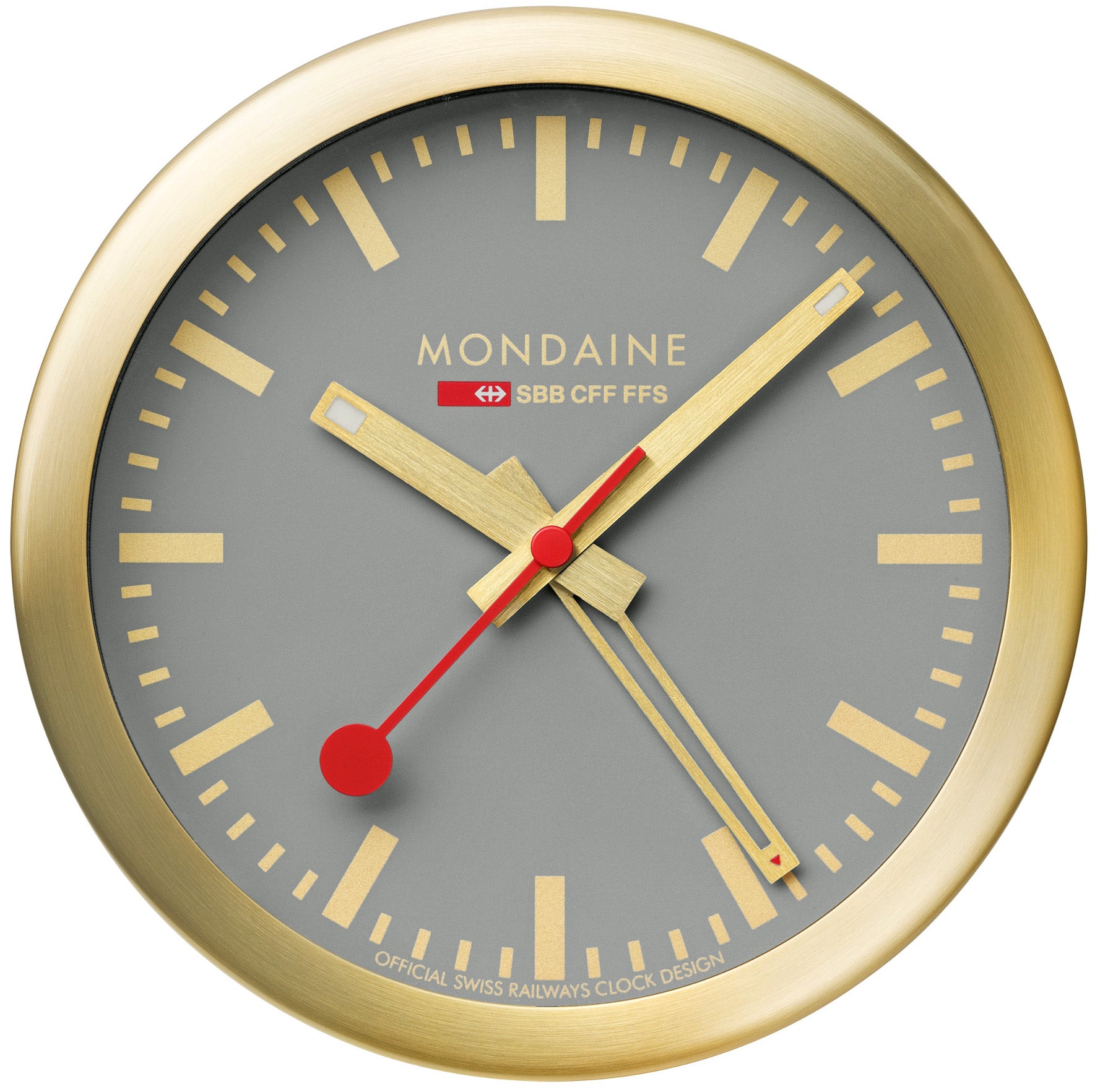 Mondaine Clock Alarm Good Gray