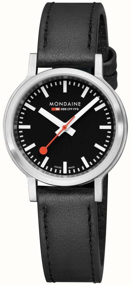 Mondaine Sbb Stop2go Black Grape Leather