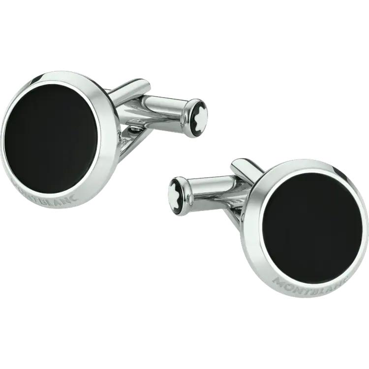 Montblanc Cufflinks Meisterstuck Black Onyx - Black