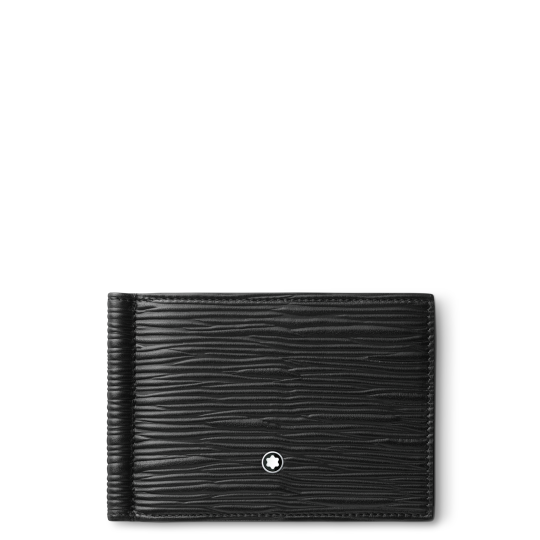 Montblanc Meisterstuck 4810 Wallet 6cc With Money Clip Black