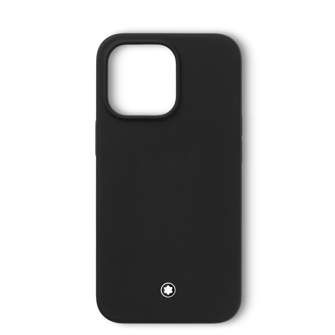 Montblanc Meisterstuck Selection Silicone Phone Case For Apple Iphone 14 Pro Black - Black