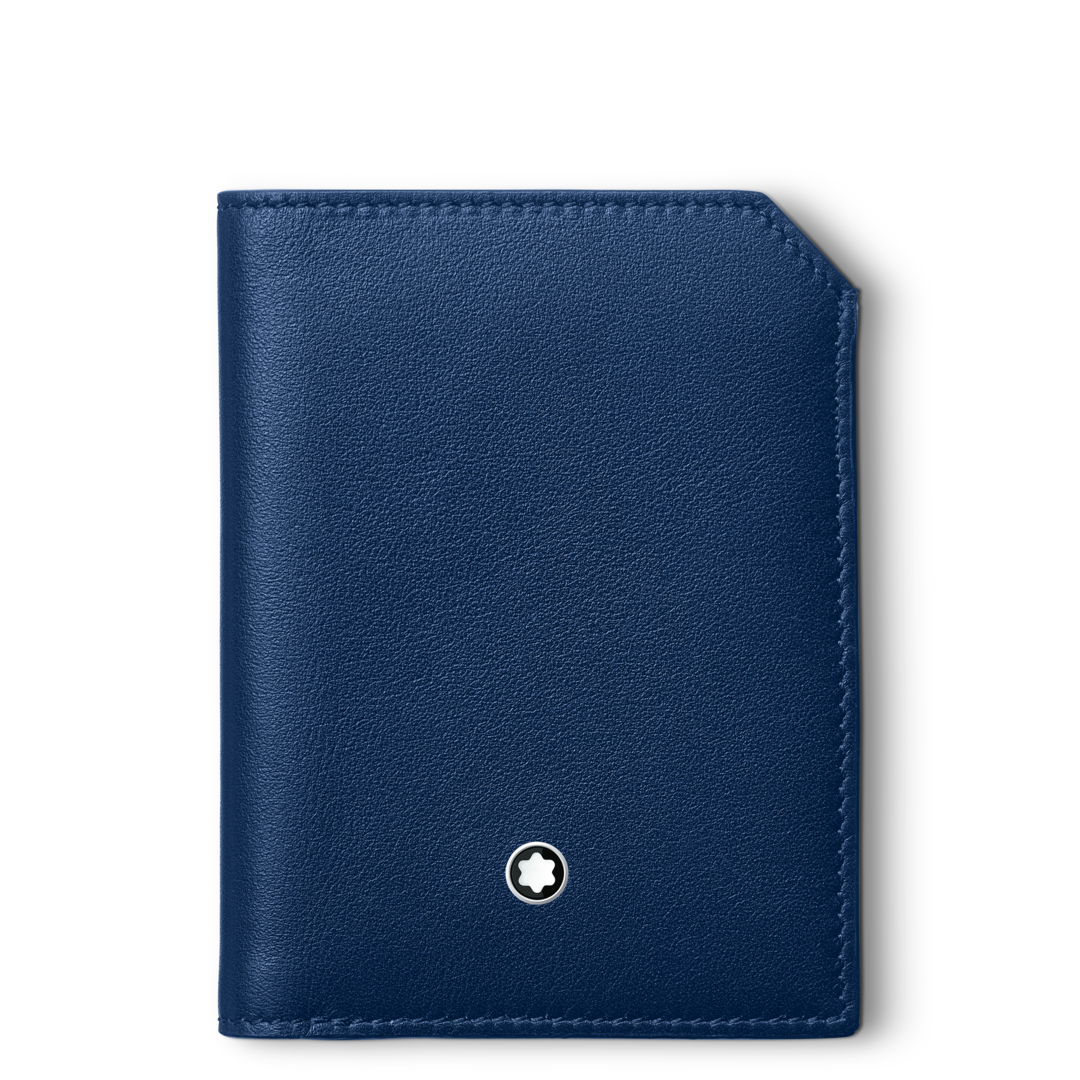 Montblanc Meisterstuck Selection Soft Mini Wallet 4cc Blue D - Blue