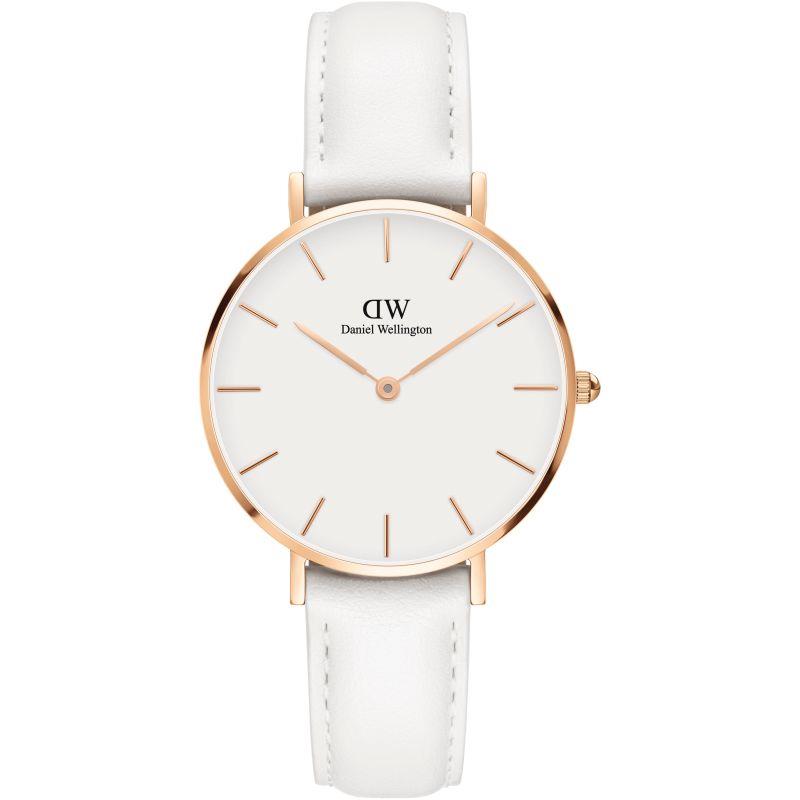 Daniel Wellington Ladies Watch Classic Petite Bondi White Leather Dw00100189