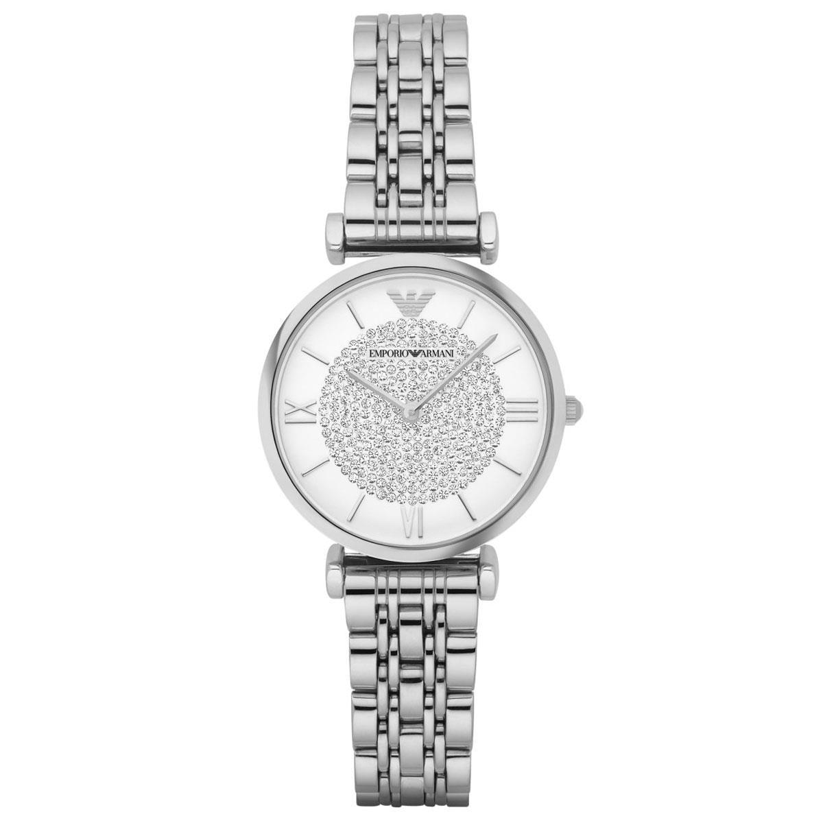 Emporio Armani Ar1925 White Dial Stainless Steel Womens Watch