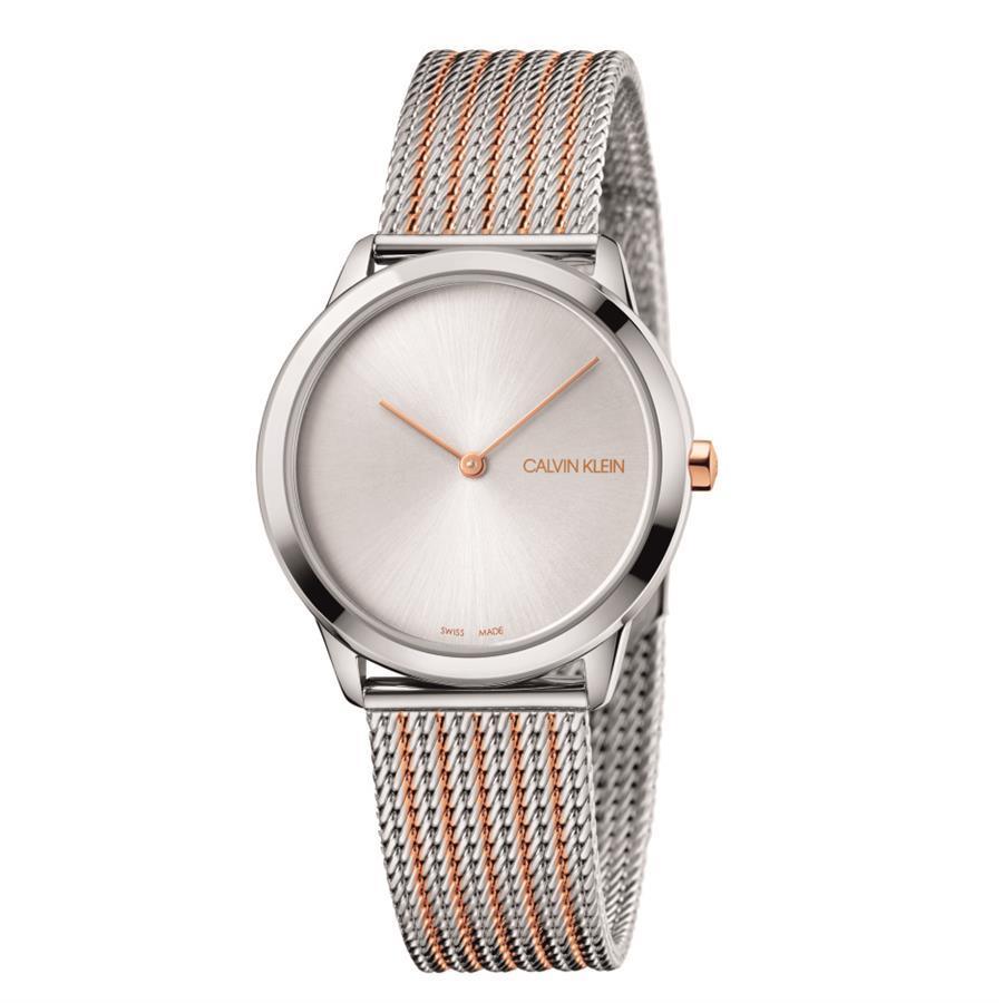 Calvin Klein K3m22b26 Minimal Quartz Silver Dial Unisex Watch